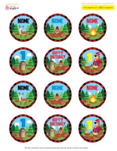 Lumberjack Cupcake Toppers: Lumberjack Cupcake Toppers