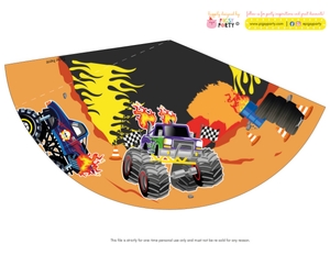 Monster Truck Party Hats: Monster Truck Party Hats