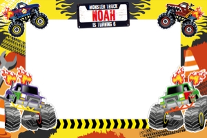Monster Truck Photo Booth Frame: Monster Truck Photo Booth Frame