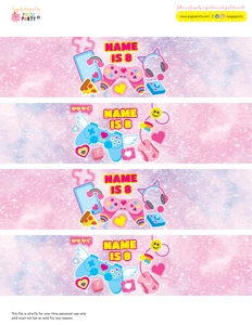 Gamer Girl Bottle Wrappers design preview