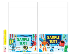 Robots Food Labels: Robots Party Decorations Kit