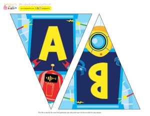 Robots Banner: Robots Party Decorations Kit