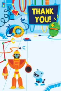 Robots Thank You Card: Robots Party Decorations Kit