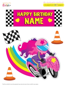 Dirt Bike Girl Cake Topper: Dirt Bike Girl Cake Topper