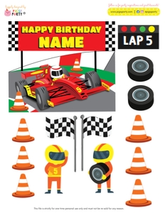 Car Racing Cake Topper: Car Racing Cake Topper