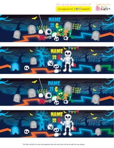 Monster Mini Golf Bottle Wrappers: Monster Mini Golf Party Decorations Kit