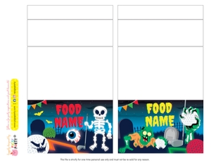 Monster Mini Golf Food Labels: Monster Mini Golf Party Decorations Kit
