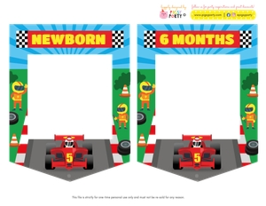 Car Racing Milestone Photo Banner: Car Racing Photo Banner
