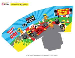 Car Racing Favor Boxes: Car Racing Party Decorations Kit