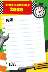 Car Racing Time Capsule Note: Car Racing Birthday Memories Kit