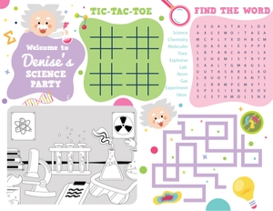 Science Coloring Place Mat design preview