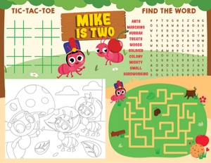 Ants Go Marching Coloring Placemat design preview