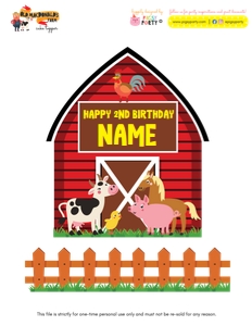 Old MacDonald Cake Topper: Old MacDonald Party Decorations Kit