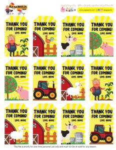 Old MacDonald Gift Tags design preview