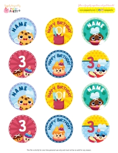 Pat a Cake Cupcake Toppers: Pat a Cake Cupcake Toppers