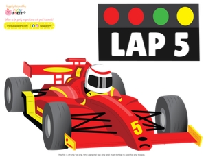 Car Racing Cut-Outs: Car Racing Party Decorations Kit
