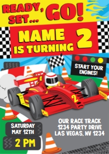 Car Racing Invitation: Car Racing Invitation