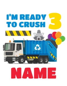 Blue Garbage Truck Birthday Shirt: Blue Garbage Truck Birthday Shirt Family Bundle