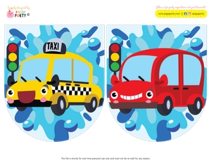 Car Wash Transportation Banner Decor: Car Wash Transportation Party Decorations Kit
