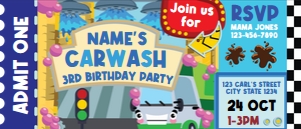 Car Wash Transportation Ticket Invitation: Car Wash Transportation Ticket Invitation