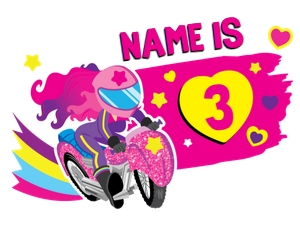 Dirt Bike Girl Birthday Shirt design preview