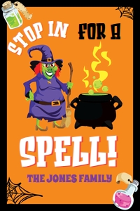 Halloween Movie Night Sign Stop for Spell: Halloween Movie Night Signs Cut-Outs