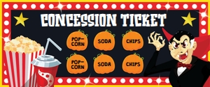 Halloween Movie Night Concession Tickets: Halloween Movie Night Party Decorations Kit
