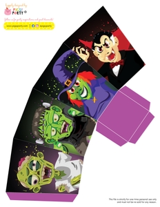 Halloween Movie Night Favor Boxes design preview