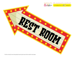 Halloween Movie Night Directional Signs: Halloween Movie Night Signs Cut-Outs