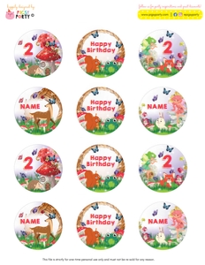 Enchanted Forest Cupcake Toppers design preview