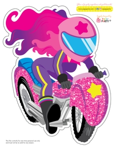 Dirt Bike Girl Cut-Outs design preview