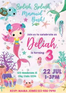 Mermaid Party Decorations Kit design preview