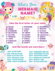 Mermaid Name Sign design preview