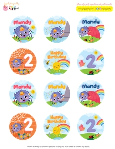 Incy Wincy Spider Cupcake Toppers: Incy Wincy Spider Cupcake Toppers