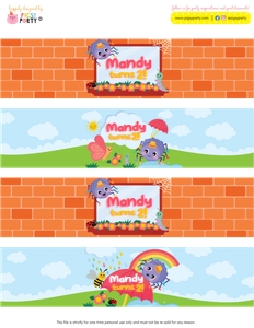 Incy Wincy Spider Bottle Wrappers design preview