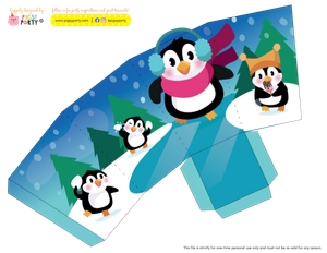 Penguin Wonderland Favor Boxes: Penguin Wonderland Party Decorations Kit