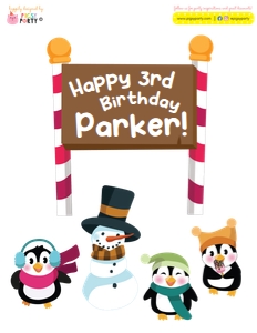 Penguin Wonderland Cake Topper: Penguin Wonderland Cake Topper
