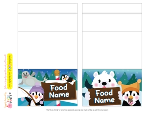 Penguin Wonderland Food Labels: Penguin Wonderland Party Decorations Kit