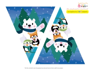 Penguin Wonderland Banner Deco: Penguin Wonderland Party Decorations Kit
