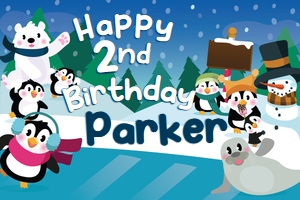 Penguin Wonderland Backdrop: Penguin Wonderland Backdrop