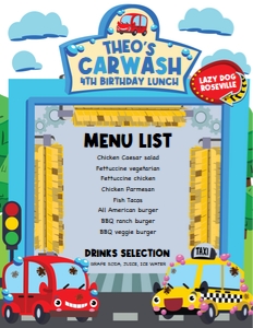 Car Wash Transportation Menu: Car Wash Transportation Menu