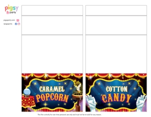 Magic Show Food Labels design preview