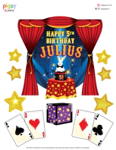 Magic Show Cake Topper: Magic Show Cake Topper
