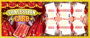 Magic Show Concession Cards: Magic Show Concession Cards