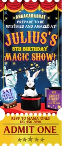Magic Show Ticket Invitation design preview