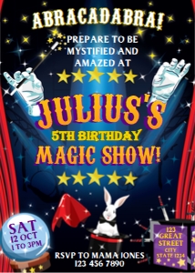 Magic Show Invitation design preview