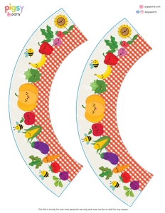Farmers Market Cupcake Wrappers: Farmers Market Party Decorations Kit