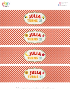 Farmers Market Bottle Wrappers: Farmers Market Party Decorations Kit