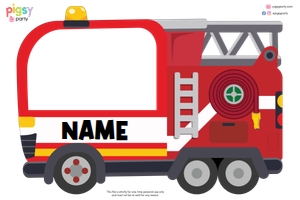 Photo Booth Frame Fire Truck SIDE design preview