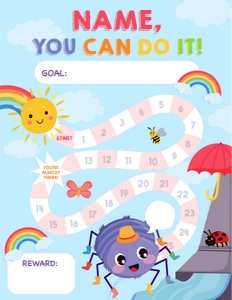 Rewards Chart Itsy Spider design preview